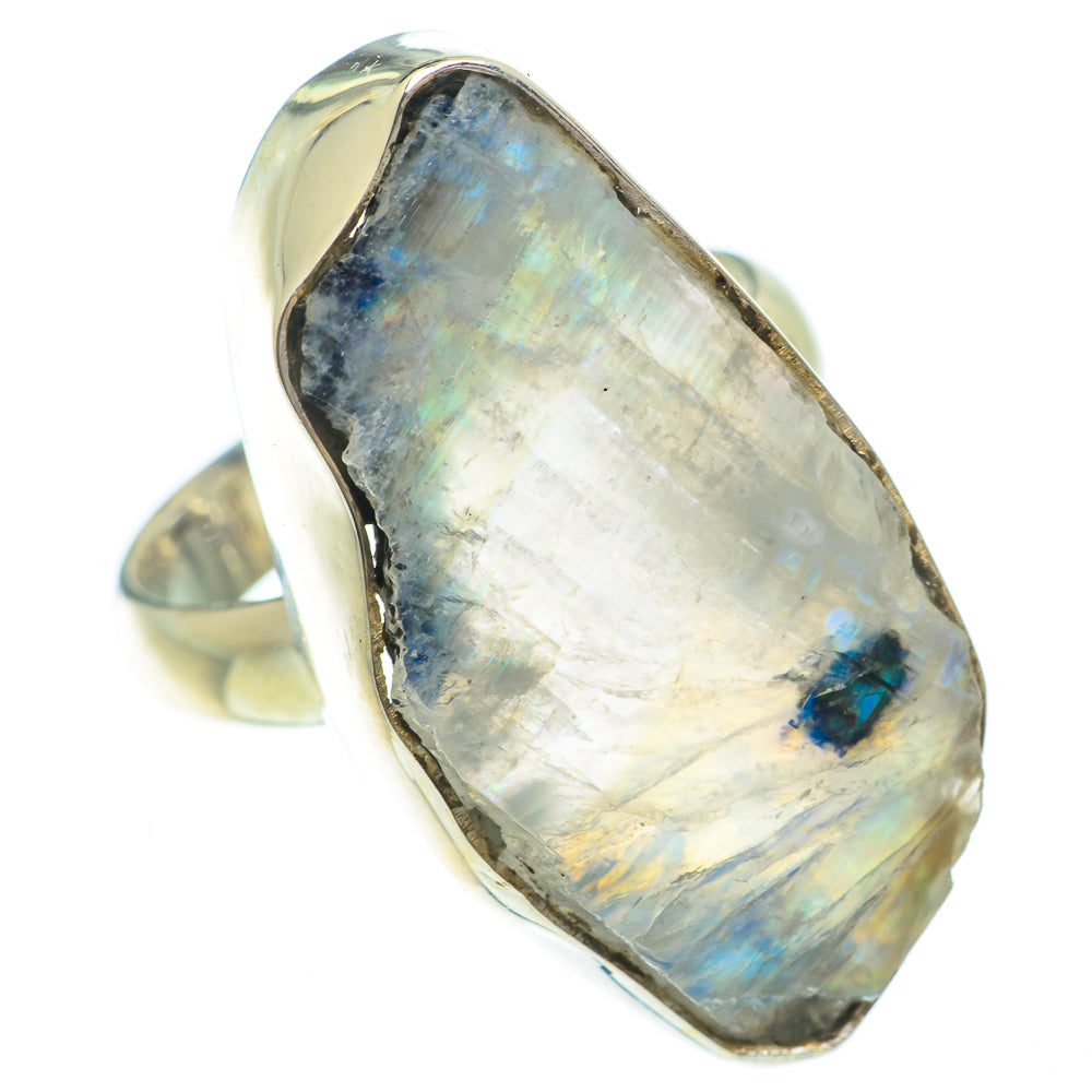 Rainbow Moonstone Rings handcrafted by Anasilvercos - RING65200