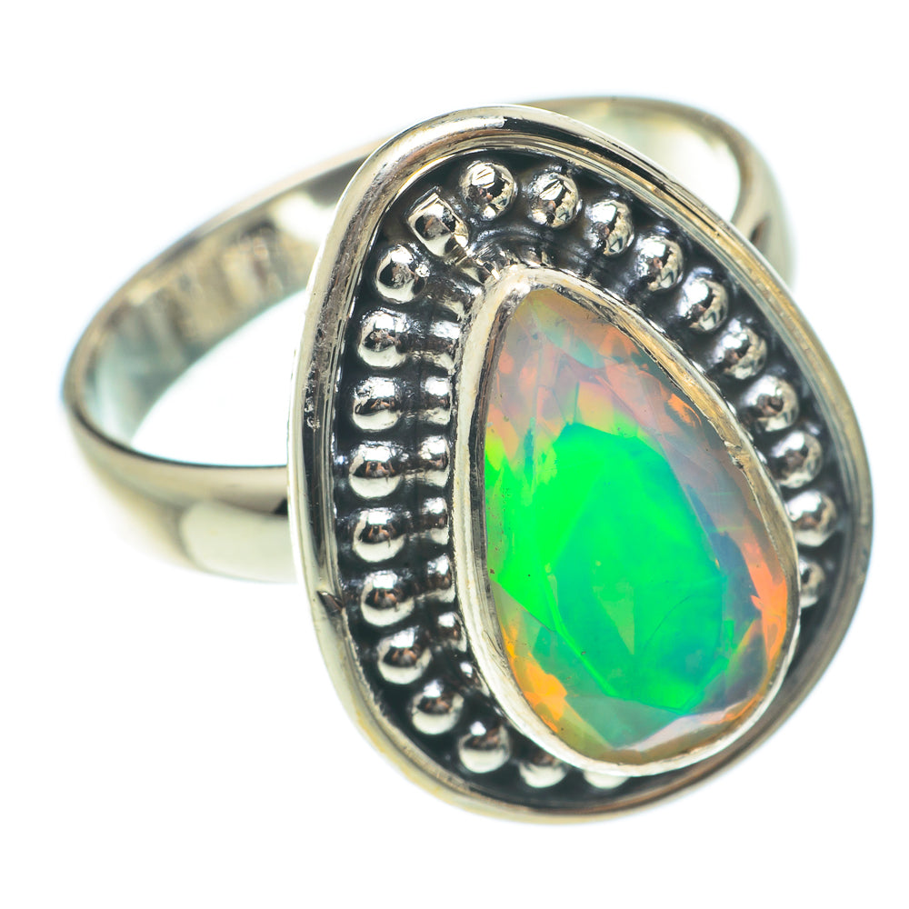 Ethiopian Opal Rings handcrafted by Anasilvercos - RING65203