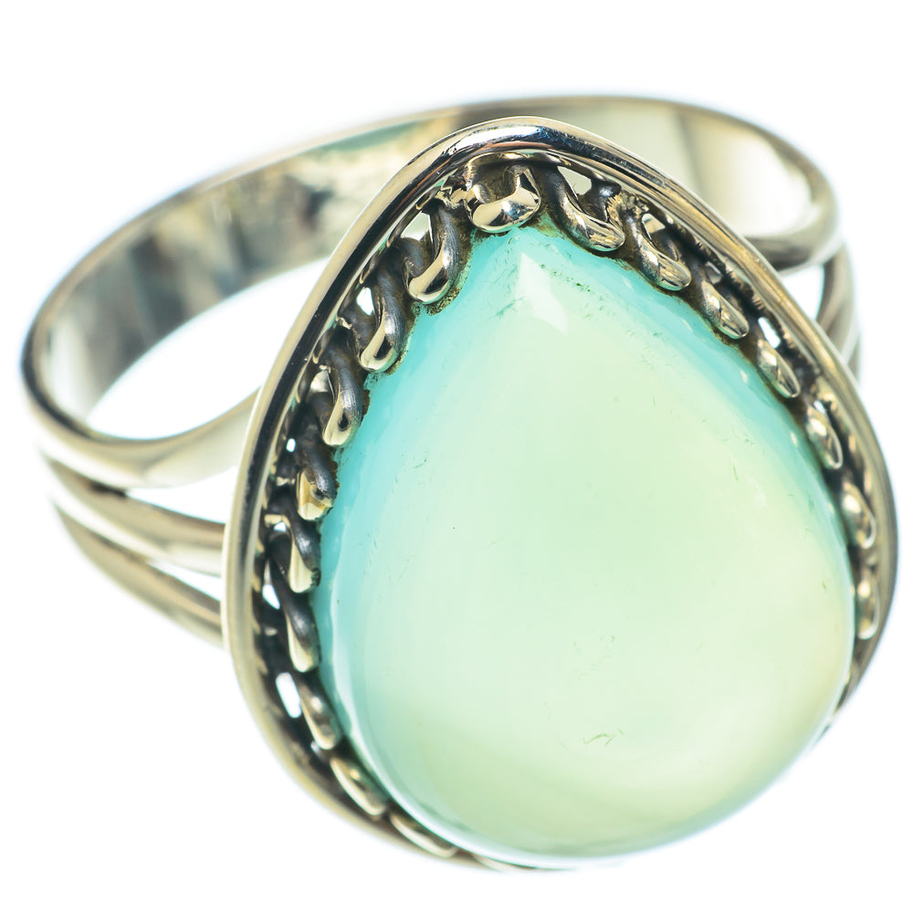 Aqua Chalcedony Rings handcrafted by Anasilvercos - RING65209