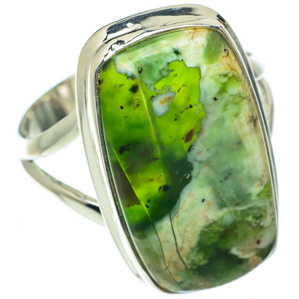 Australian Green Opal Rings handcrafted by Anasilvercos - RING65213