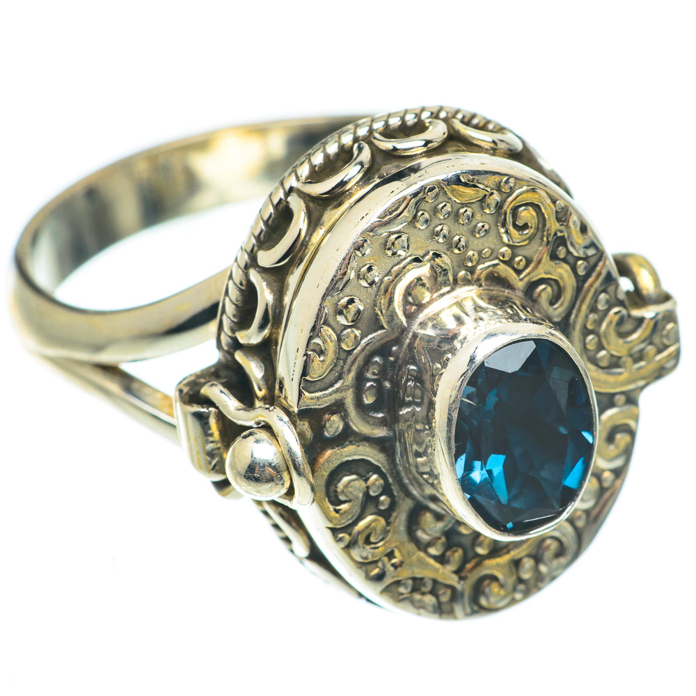 London Blue Topaz Rings handcrafted by Anasilvercos - RING65235