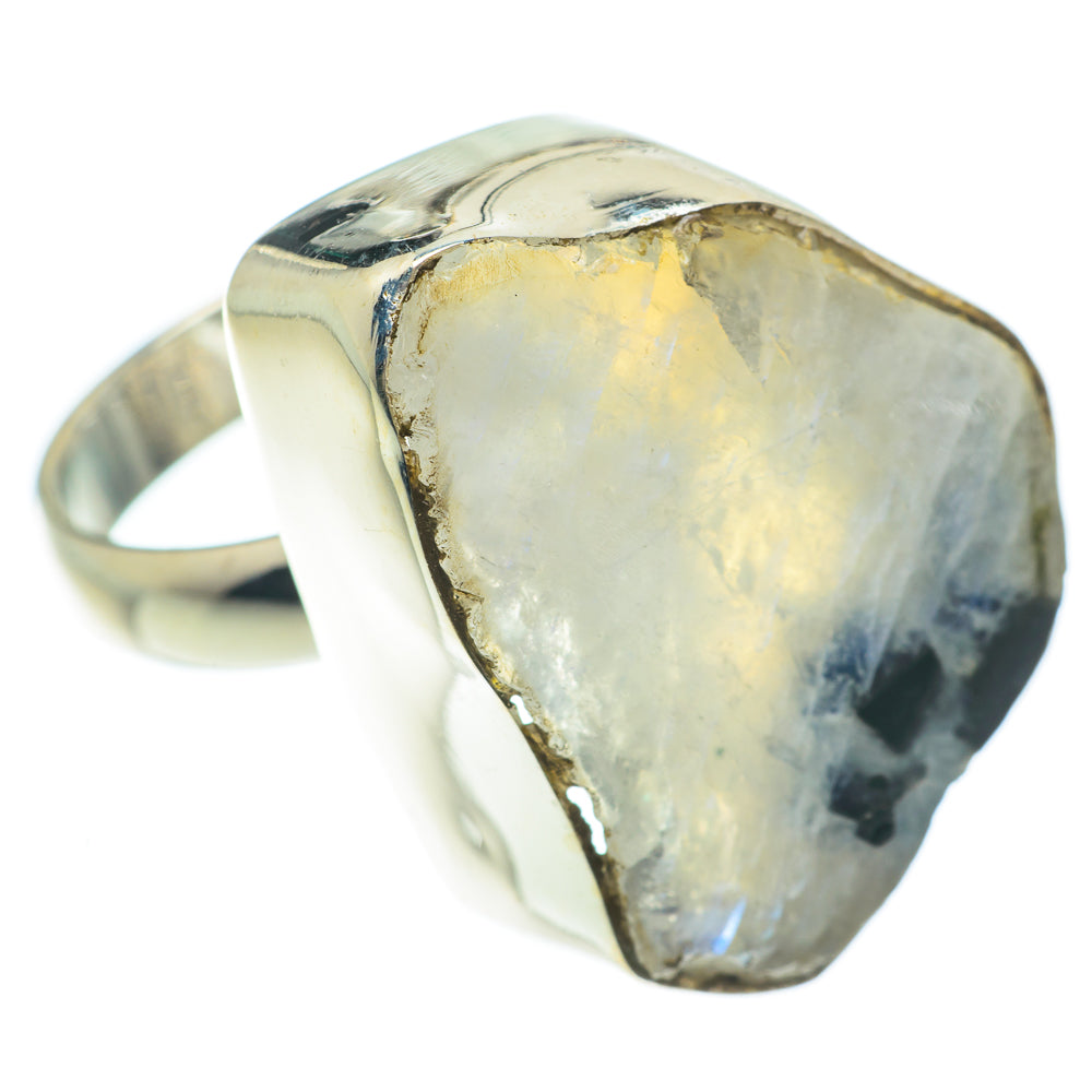Rainbow Moonstone Rings handcrafted by Anasilvercos - RING65254