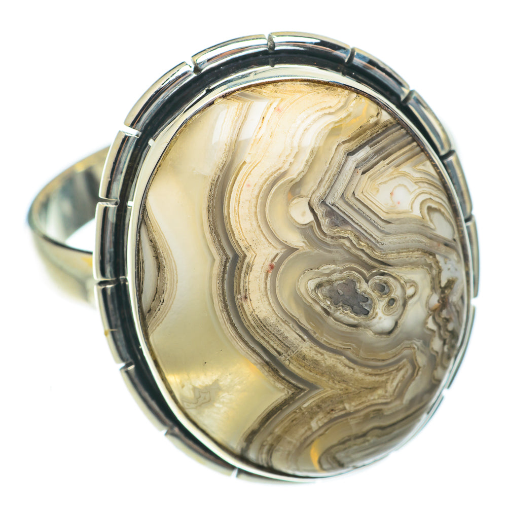 Laguna Lace Agate Rings handcrafted by Anasilvercos - RING65278