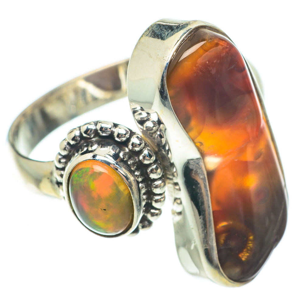 Mexican Fire Agate Rings handcrafted by Anasilvercos - RING65280