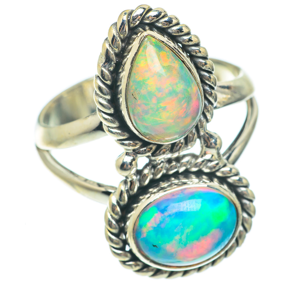 Ethiopian Opal Rings handcrafted by Anasilvercos - RING65282