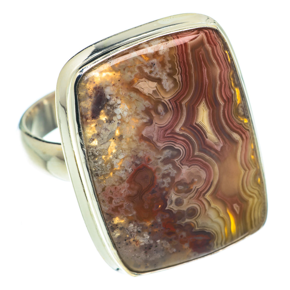 Crazy Lace Agate Rings handcrafted by Anasilvercos - RING65291