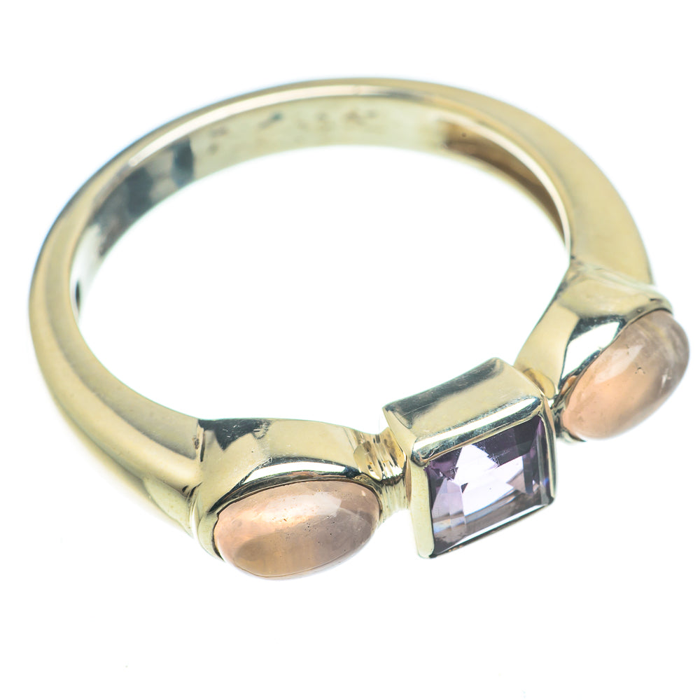 Rose Quartz Rings handcrafted by Anasilvercos - RING65295