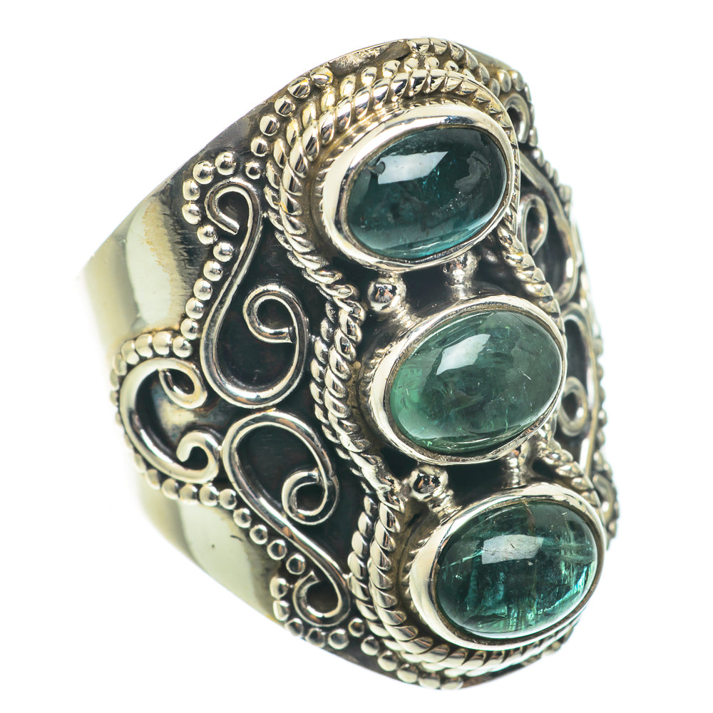 Green Tourmaline Rings handcrafted by Anasilvercos - RING65305