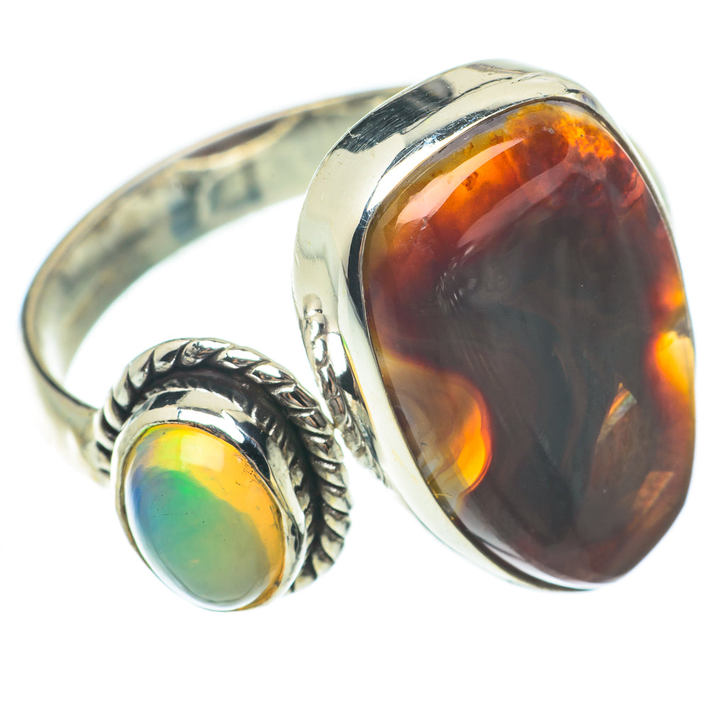 Mexican Fire Agate Rings handcrafted by Anasilvercos - RING65323