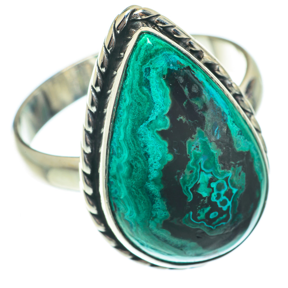 Malachite In Chrysocolla Rings handcrafted by Anasilvercos - RING65330