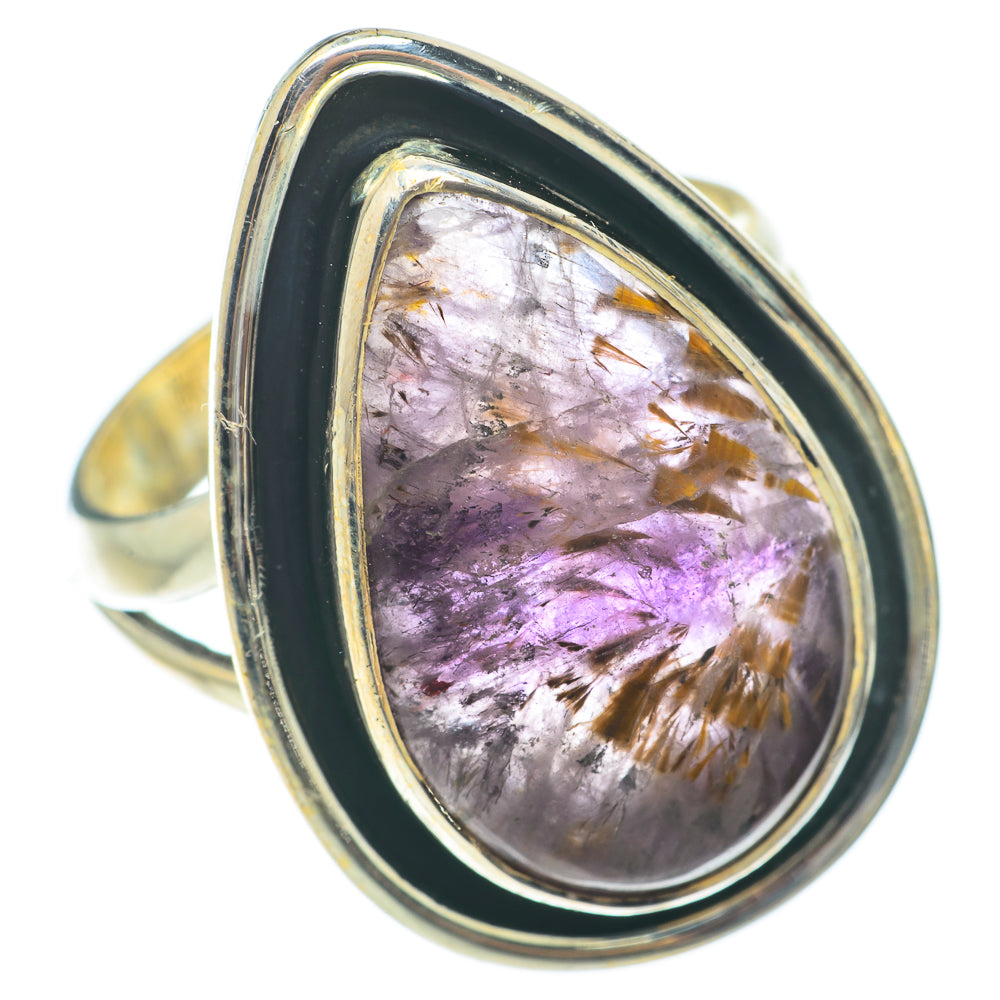 Cacoxenite Amethyst Rings handcrafted by Anasilvercos - RING65359