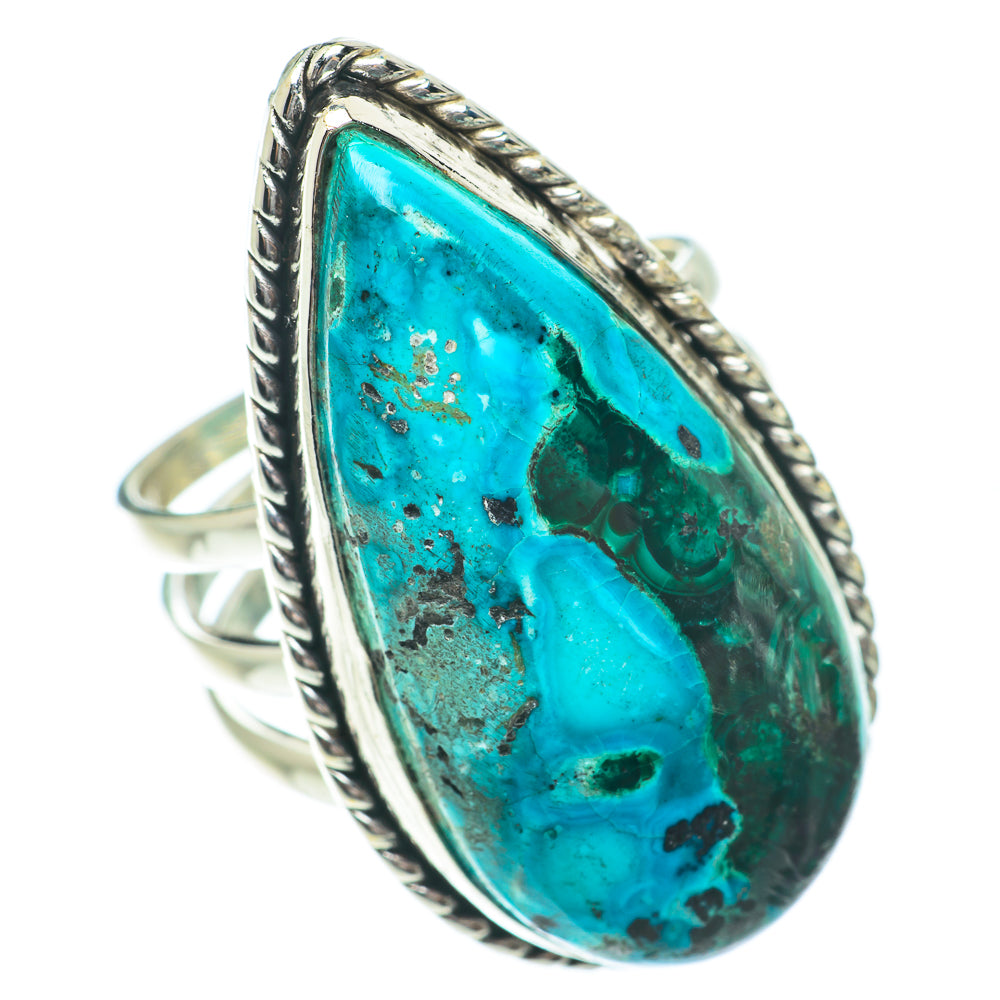 Malachite In Chrysocolla Rings handcrafted by Anasilvercos - RING65369
