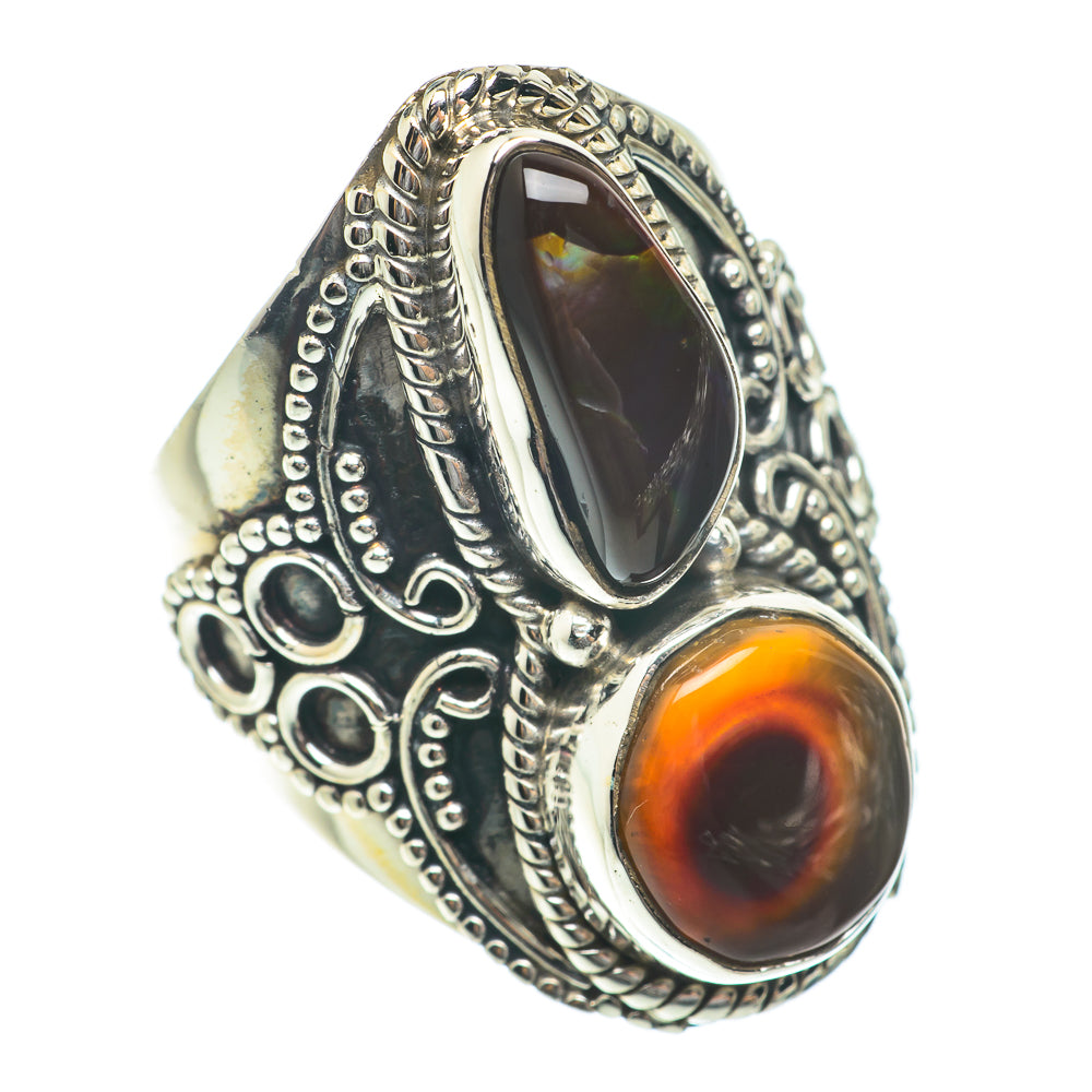Mexican Fire Agate Rings handcrafted by Anasilvercos - RING65382