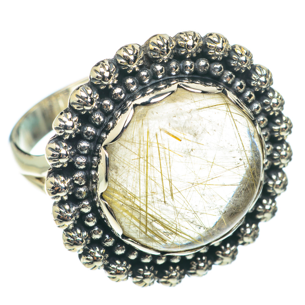 Rutilated Quartz Rings handcrafted by Anasilvercos - RING65389