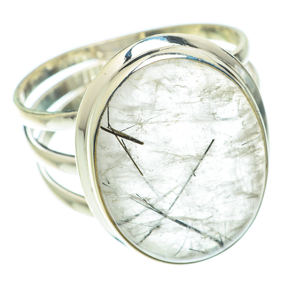 Tourmalinated Quartz Rings handcrafted by Anasilvercos - RING65394
