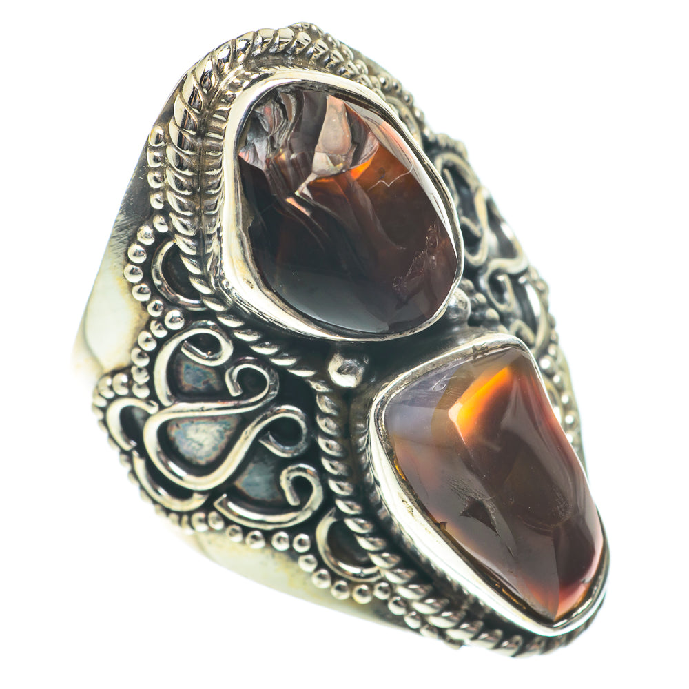 Mexican Fire Agate Rings handcrafted by Anasilvercos - RING65401