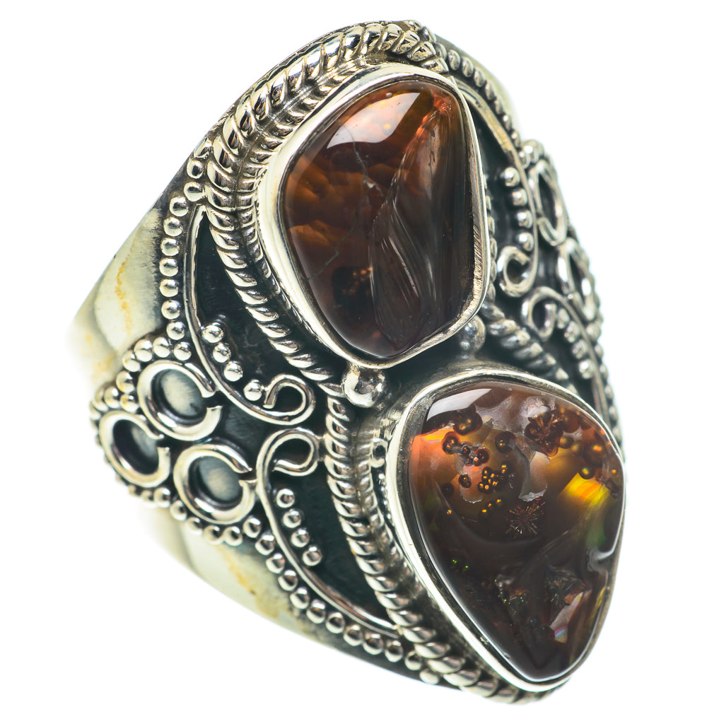 Mexican Fire Agate Rings handcrafted by Anasilvercos - RING65403