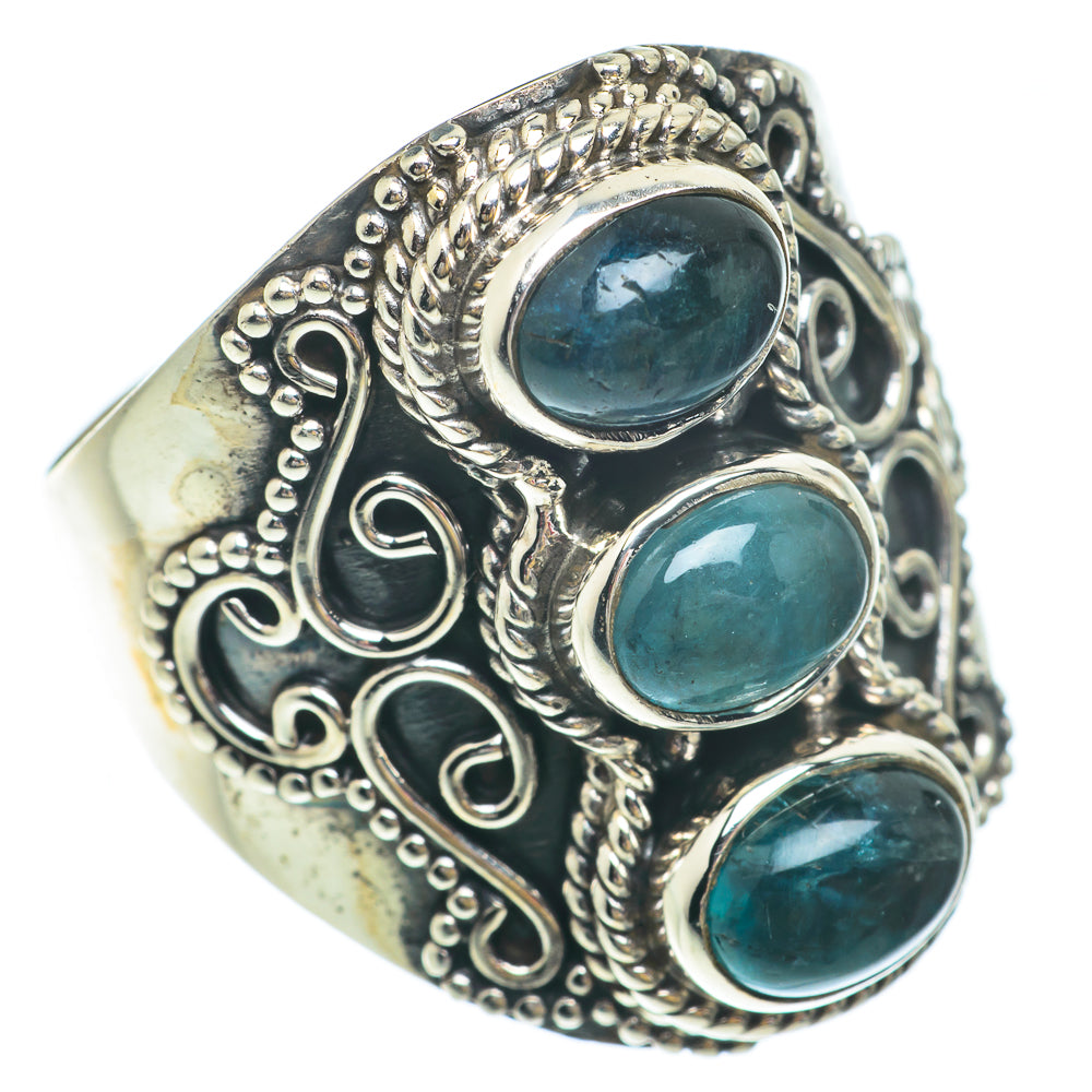 Blue Fluorite Rings handcrafted by Anasilvercos - RING65407