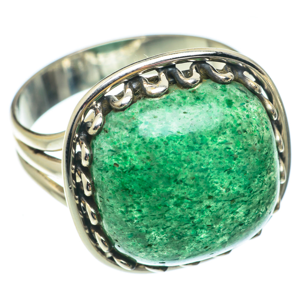 Green Aventurine Rings handcrafted by Anasilvercos - RING65411