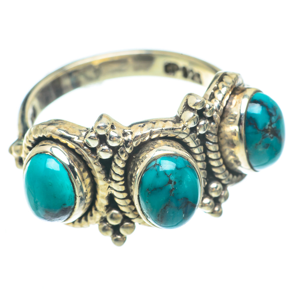 Tibetan Turquoise Rings handcrafted by Anasilvercos - RING65436