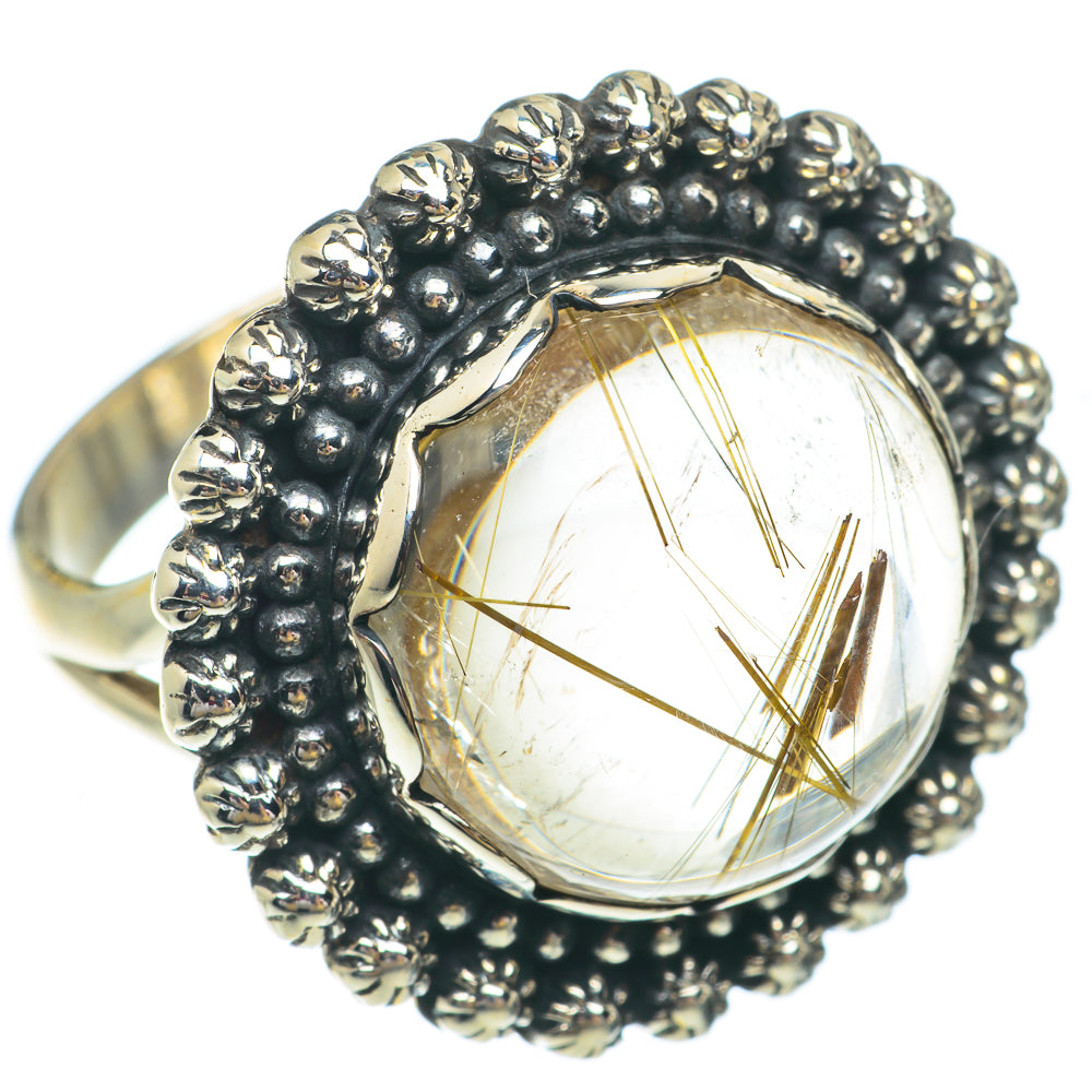 Rutilated Quartz Rings handcrafted by Anasilvercos - RING65446