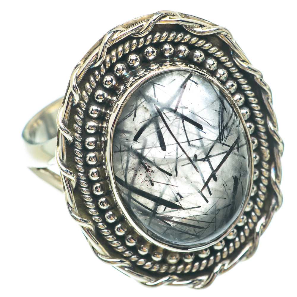 Tourmalinated Quartz Rings handcrafted by Anasilvercos - RING65448