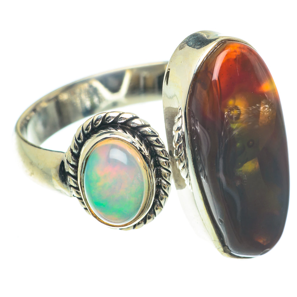 Mexican Fire Agate Rings handcrafted by Anasilvercos - RING65483