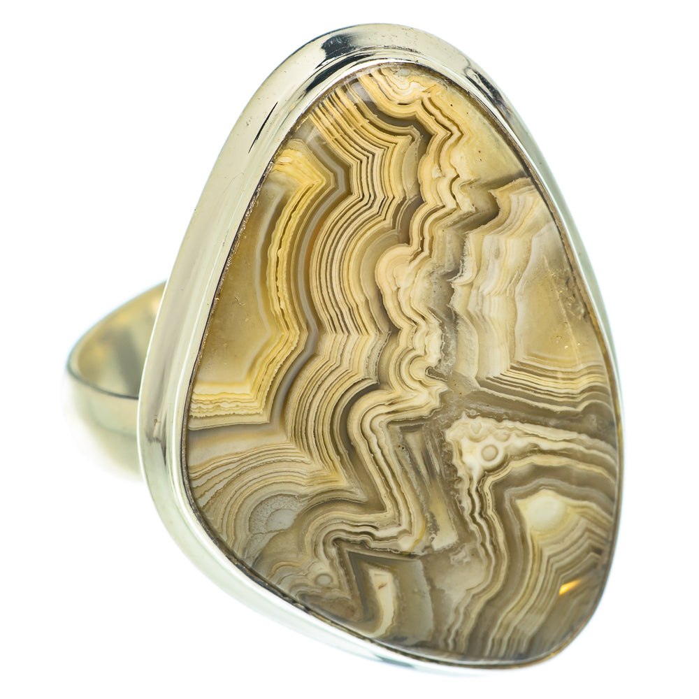 Laguna Lace Agate Rings handcrafted by Anasilvercos - RING65505