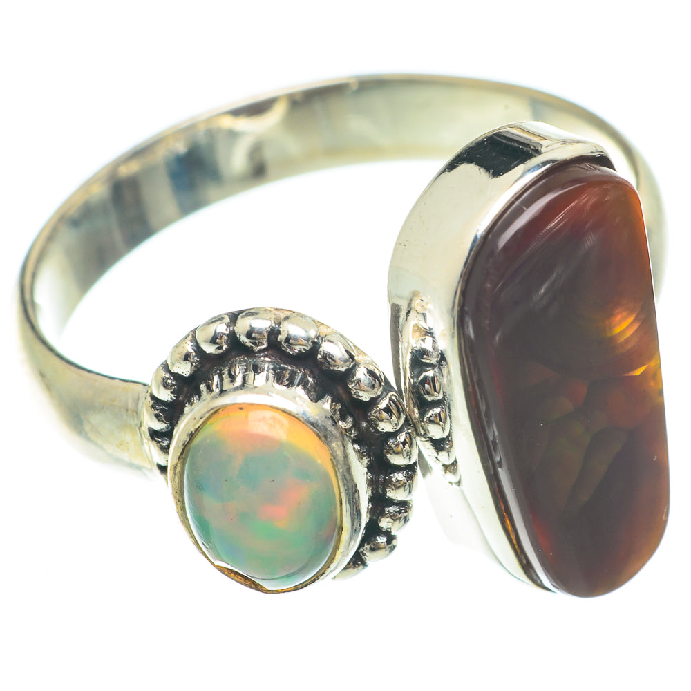 Mexican Fire Agate Rings handcrafted by Anasilvercos - RING65506