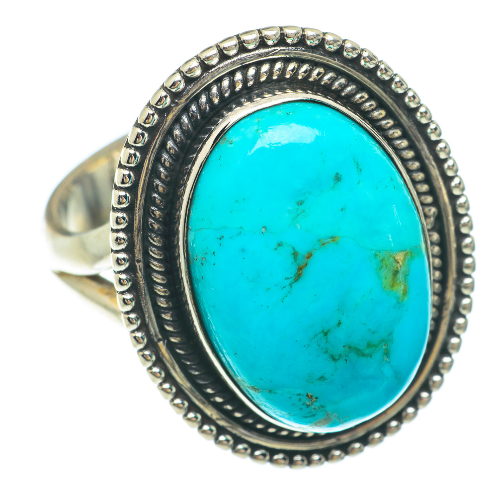 Arizona Turquoise Rings handcrafted by Anasilvercos - RING65530