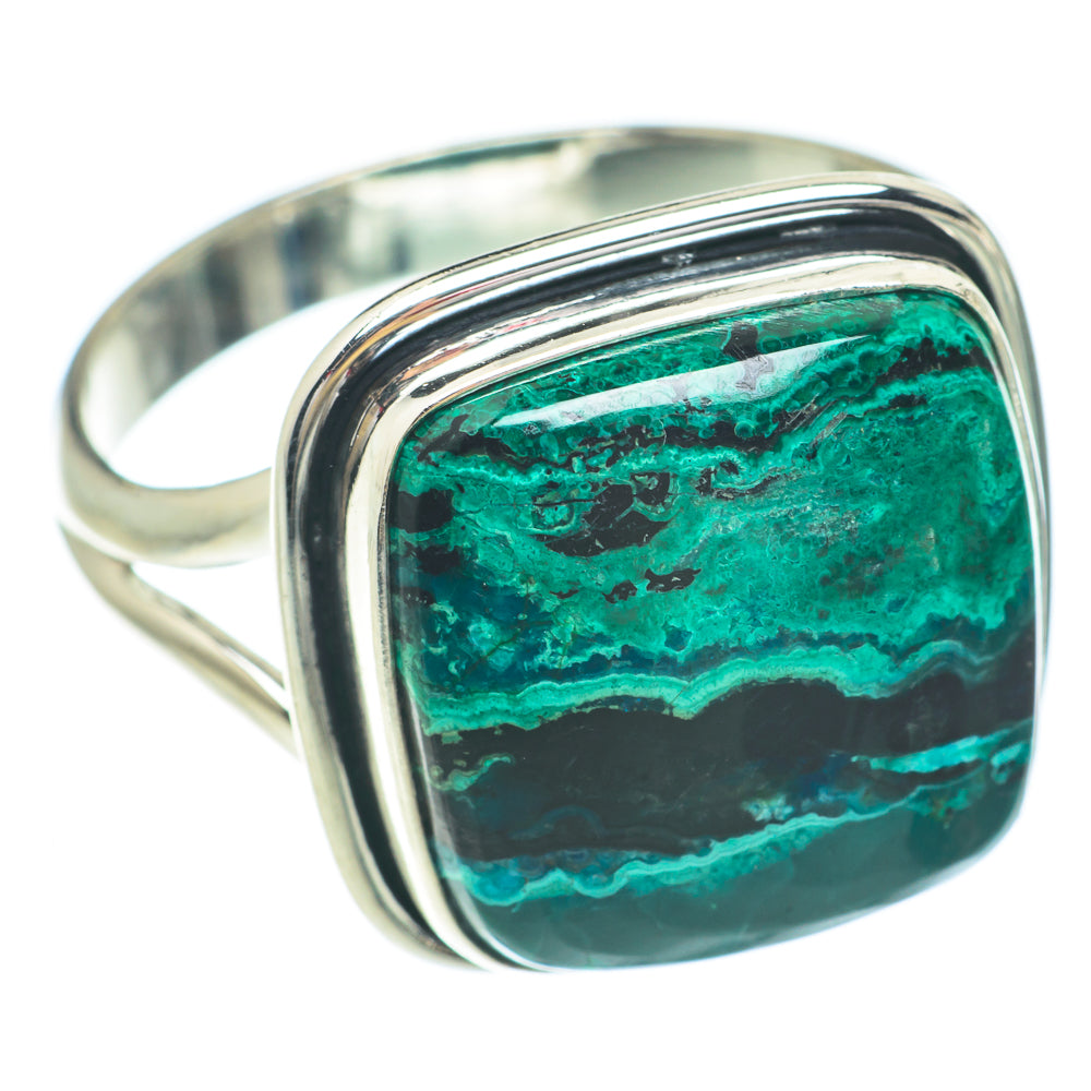 Malachite In Chrysocolla Rings handcrafted by Anasilvercos - RING65534