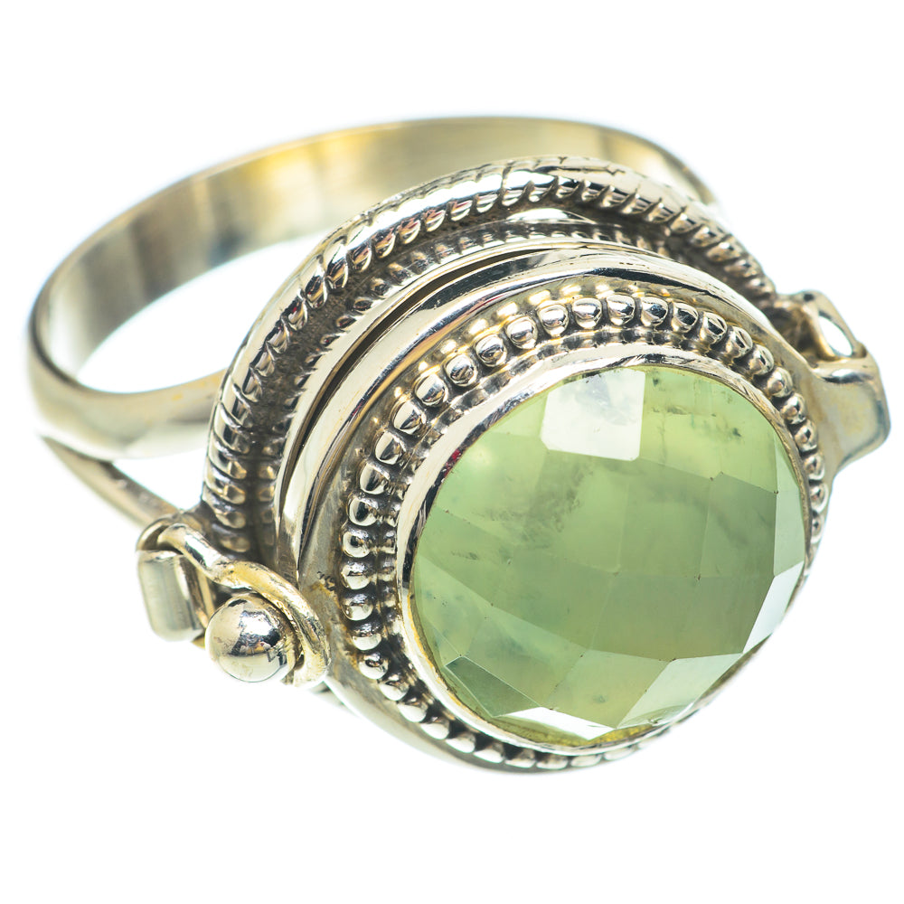 Prehnite Rings handcrafted by Anasilvercos - RING65535