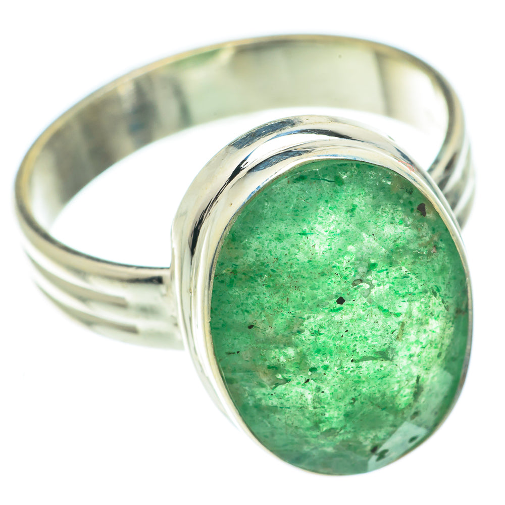 Green Aventurine Rings handcrafted by Anasilvercos - RING65556