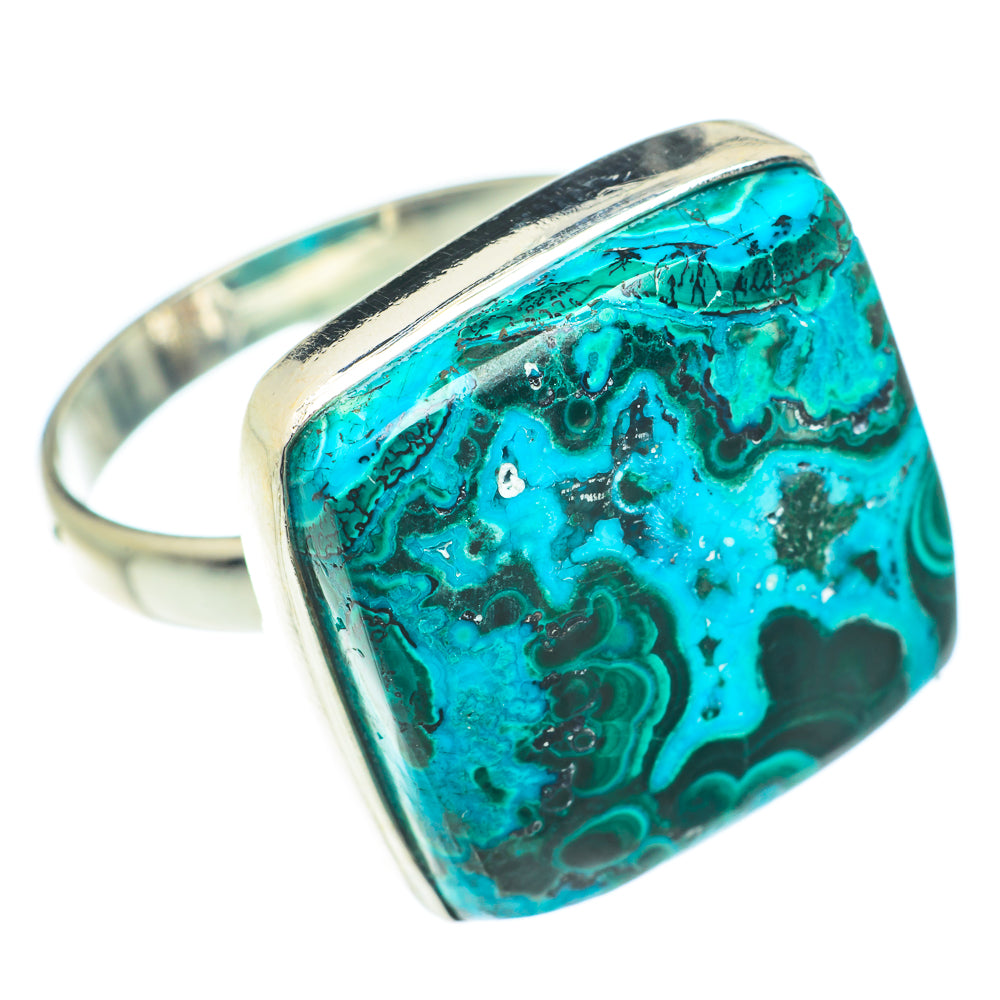 Malachite In Chrysocolla Rings handcrafted by Anasilvercos - RING65621