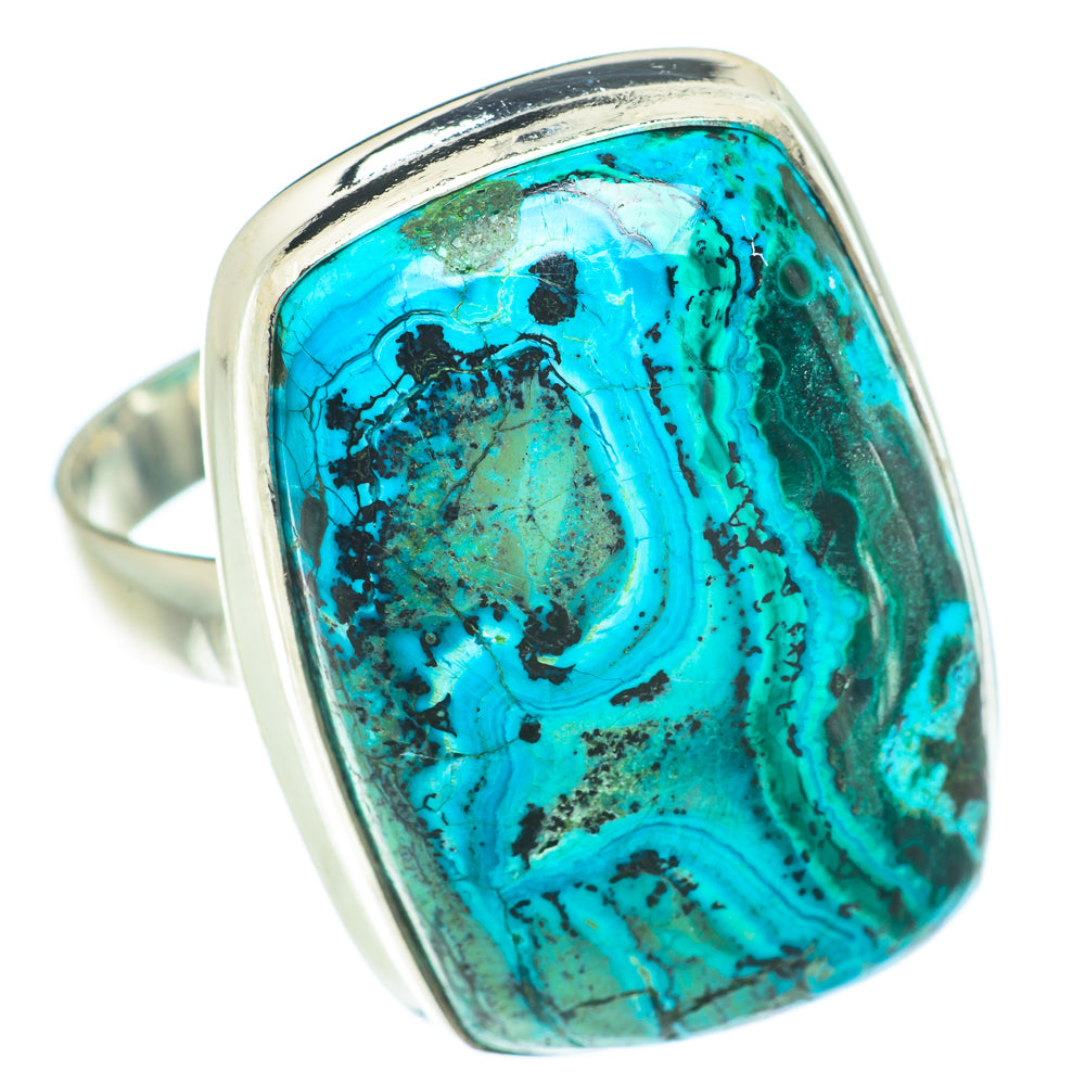 Malachite In Chrysocolla Rings handcrafted by Anasilvercos - RING65627