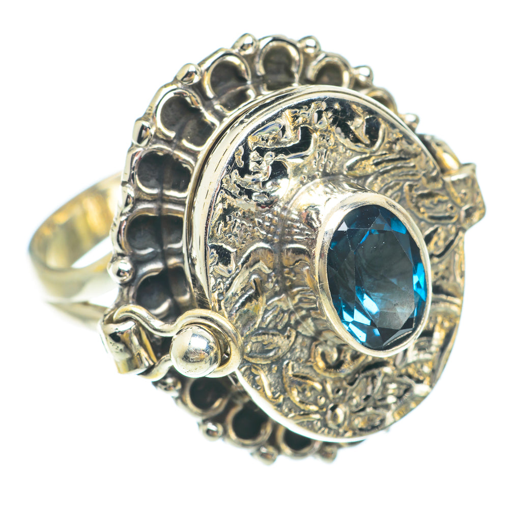 London Blue Topaz Rings handcrafted by Anasilvercos - RING65628