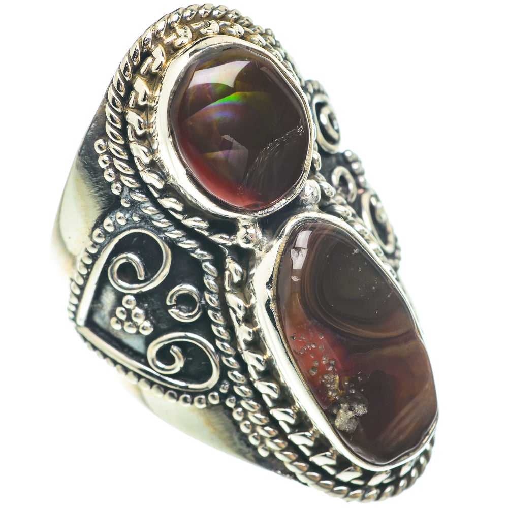 Mexican Fire Agate Rings handcrafted by Anasilvercos - RING65632