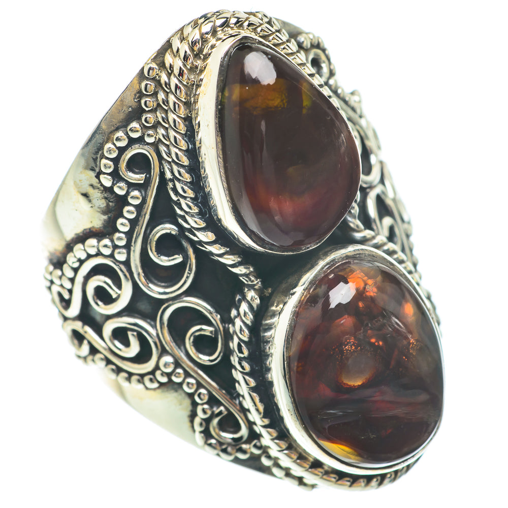 Mexican Fire Agate Rings handcrafted by Anasilvercos - RING65657