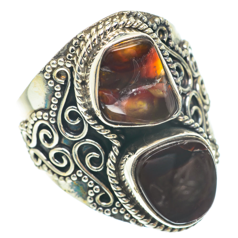 Mexican Fire Agate Rings handcrafted by Anasilvercos - RING65658