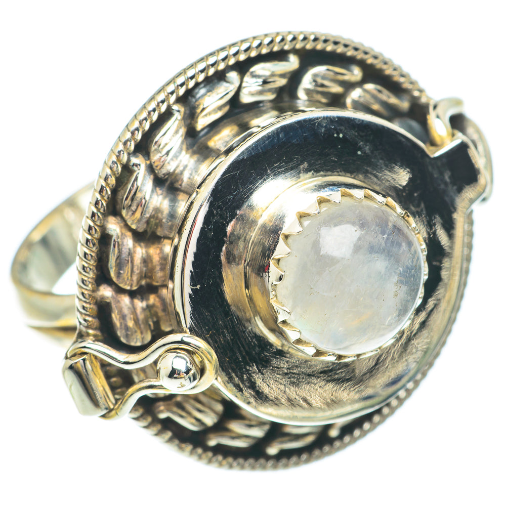Rainbow Moonstone Rings handcrafted by Anasilvercos - RING65666