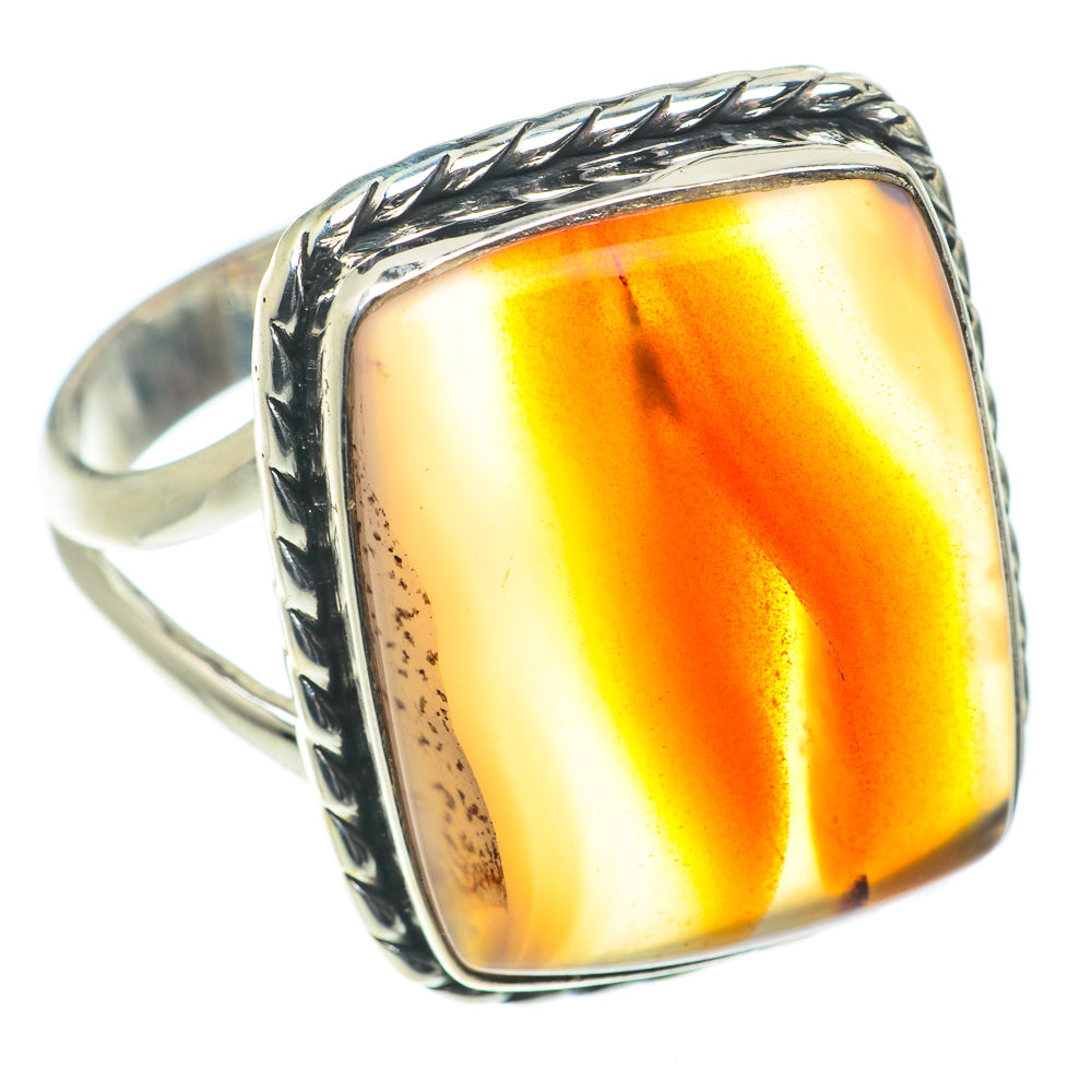 Botswana Agate Rings handcrafted by Anasilvercos - RING65681