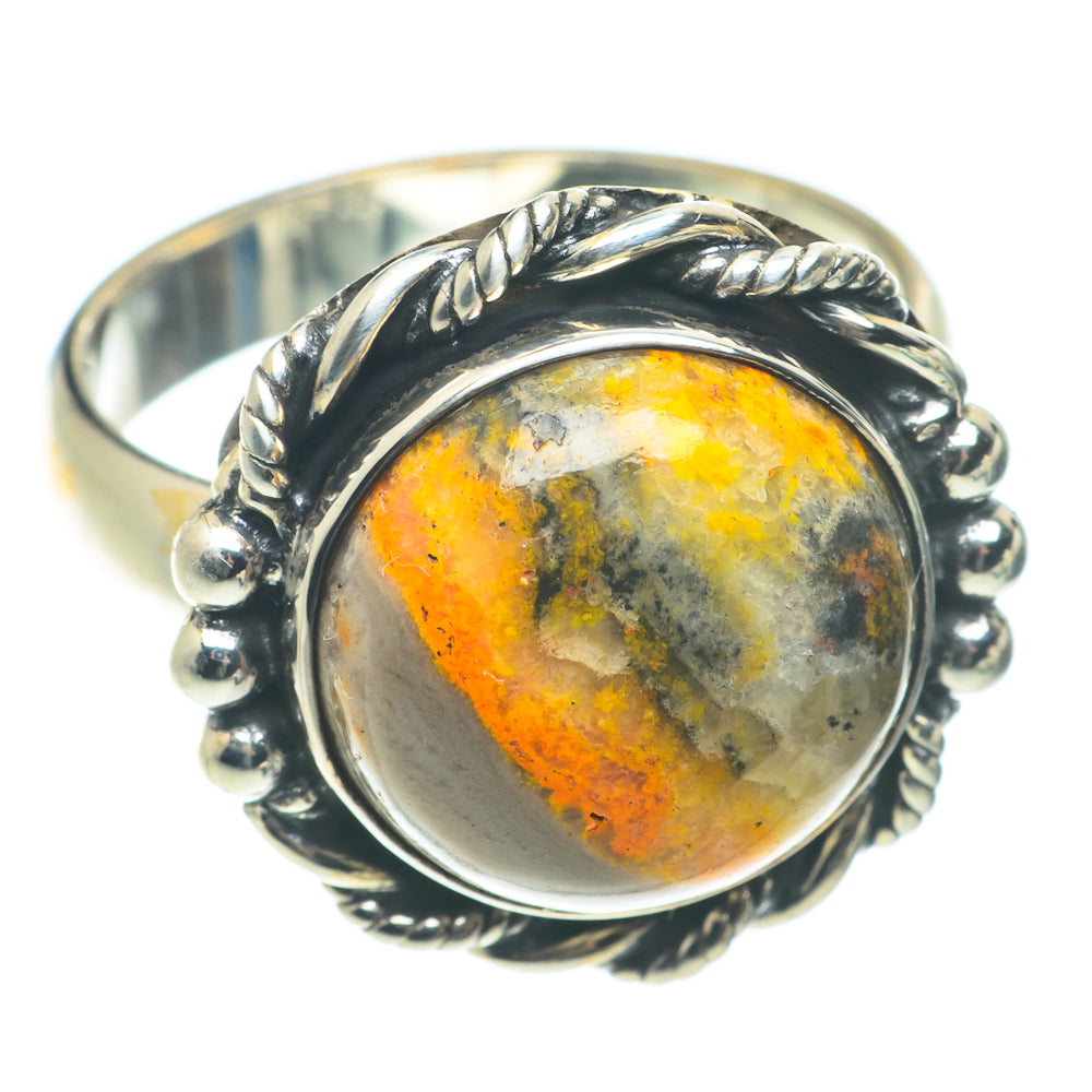 Bumble Bee Jasper Rings handcrafted by Anasilvercos - RING65702