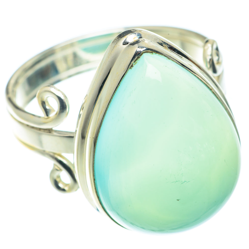 Aqua Chalcedony Rings handcrafted by Anasilvercos - RING65703