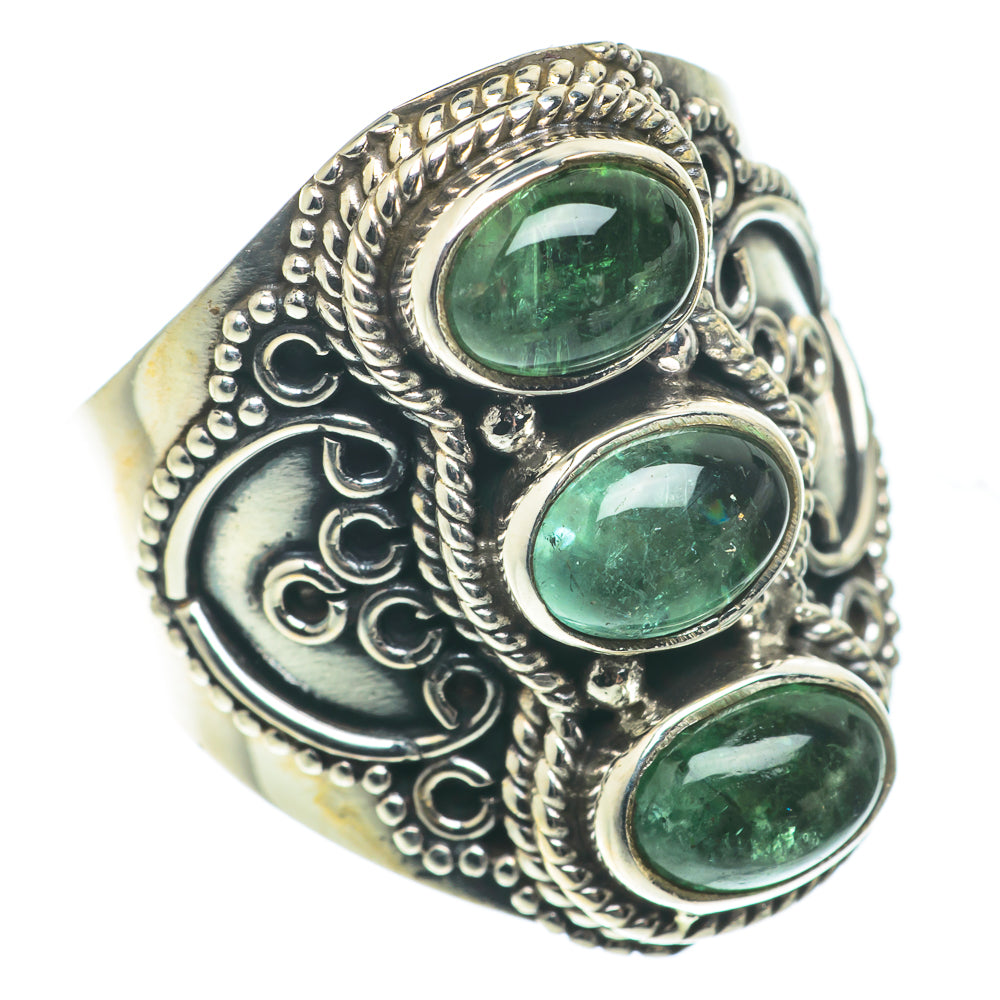 Green Tourmaline Rings handcrafted by Anasilvercos - RING65707