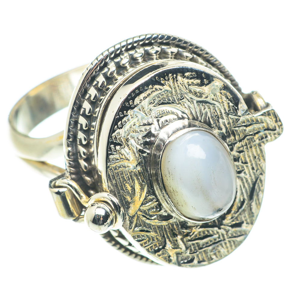 Blue Lace Agate Rings handcrafted by Anasilvercos - RING65755