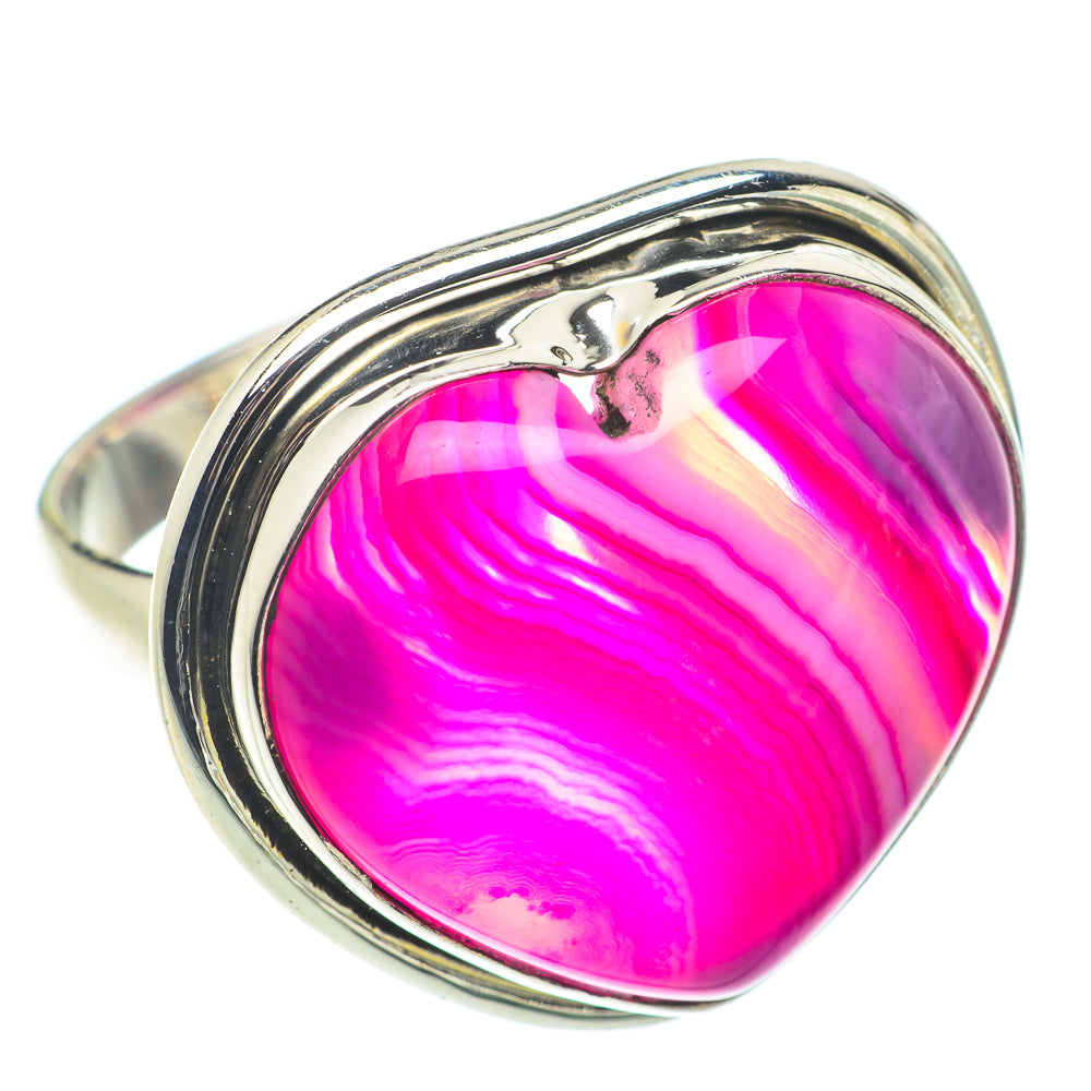 Pink Botswana Agate Rings handcrafted by Anasilvercos - RING65771