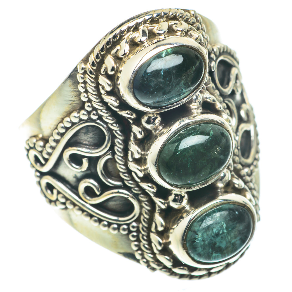 Green Tourmaline Rings handcrafted by Anasilvercos - RING65789