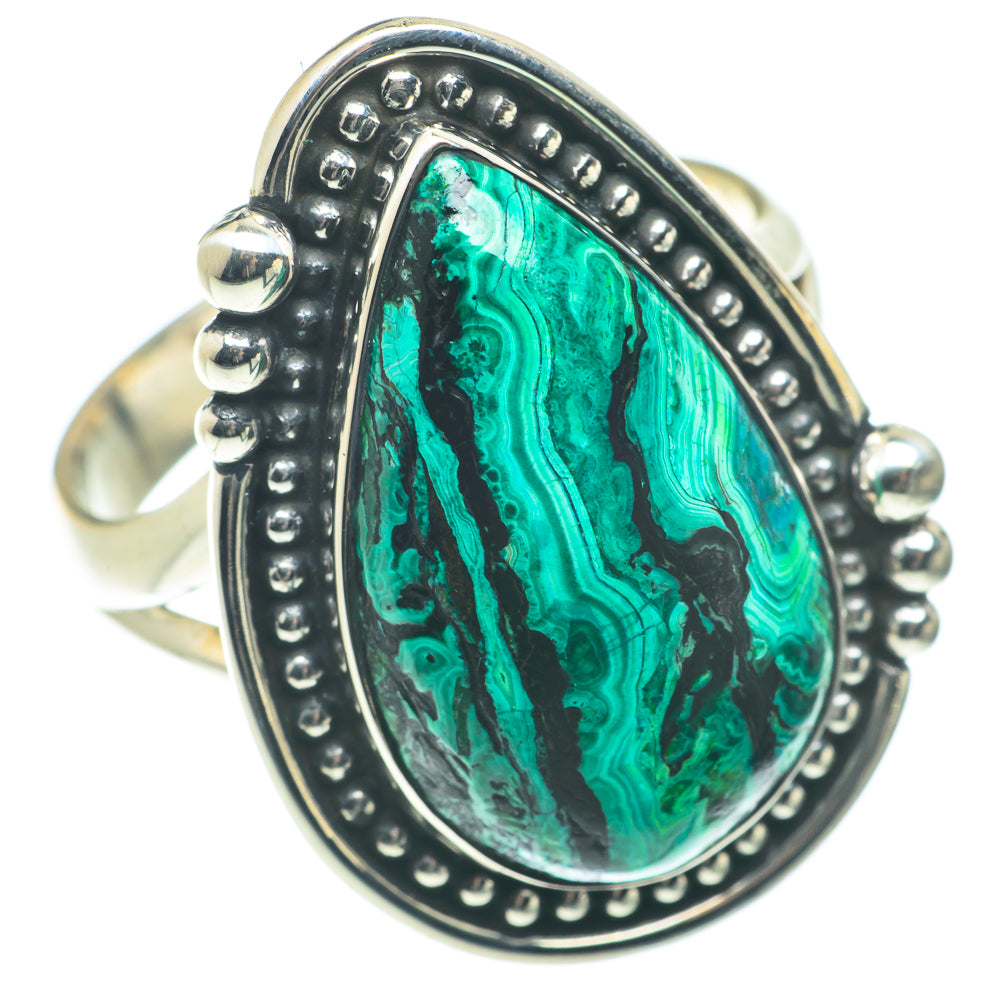 Malachite In Chrysocolla Rings handcrafted by Anasilvercos - RING65792