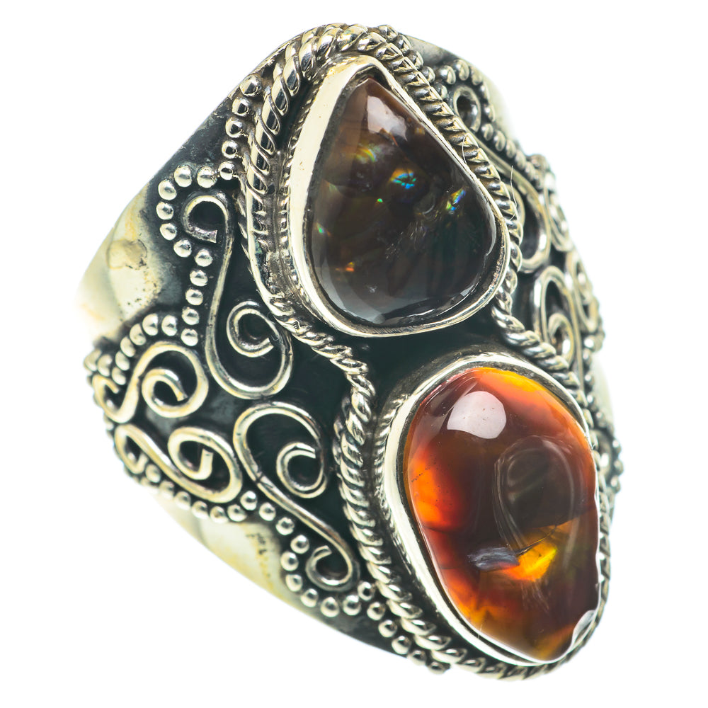 Mexican Fire Agate Rings handcrafted by Anasilvercos - RING65894
