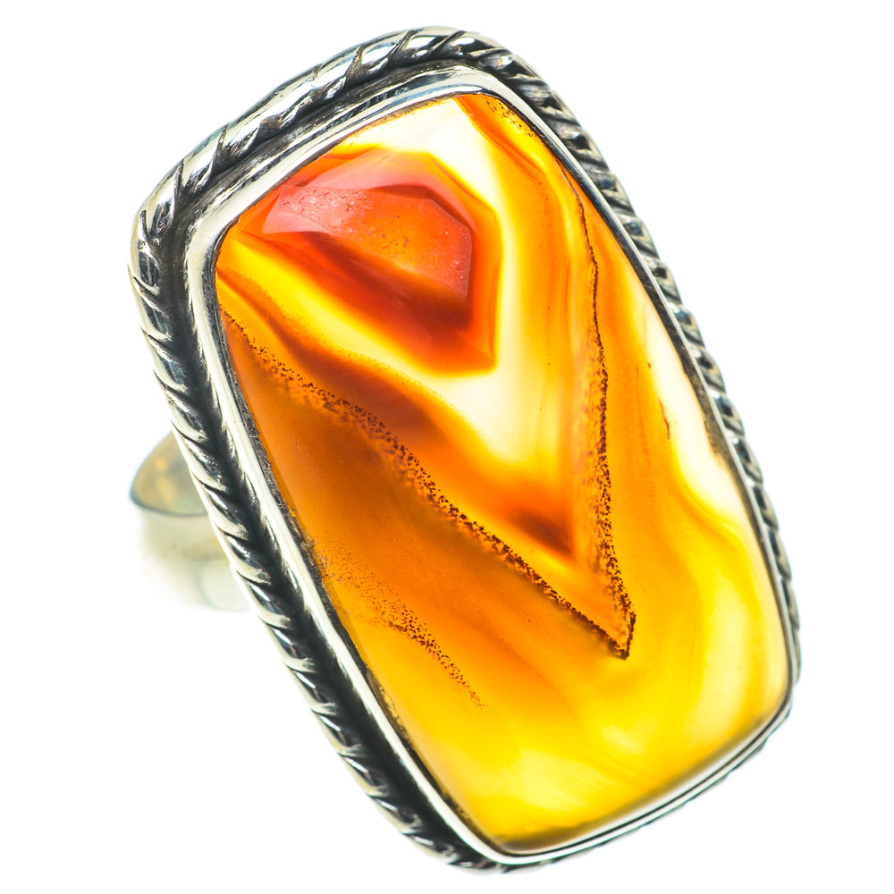 Botswana Agate Rings handcrafted by Anasilvercos - RING65896